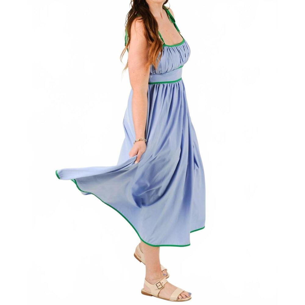 NEW ENTRO meadow maxi dress in blue - Picture 3 of 3